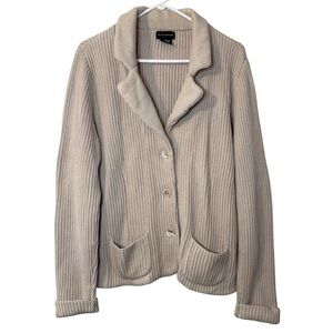 Sutton Studio Bloomingdale’s 100% cotton ribbed knit button down cardigan XL